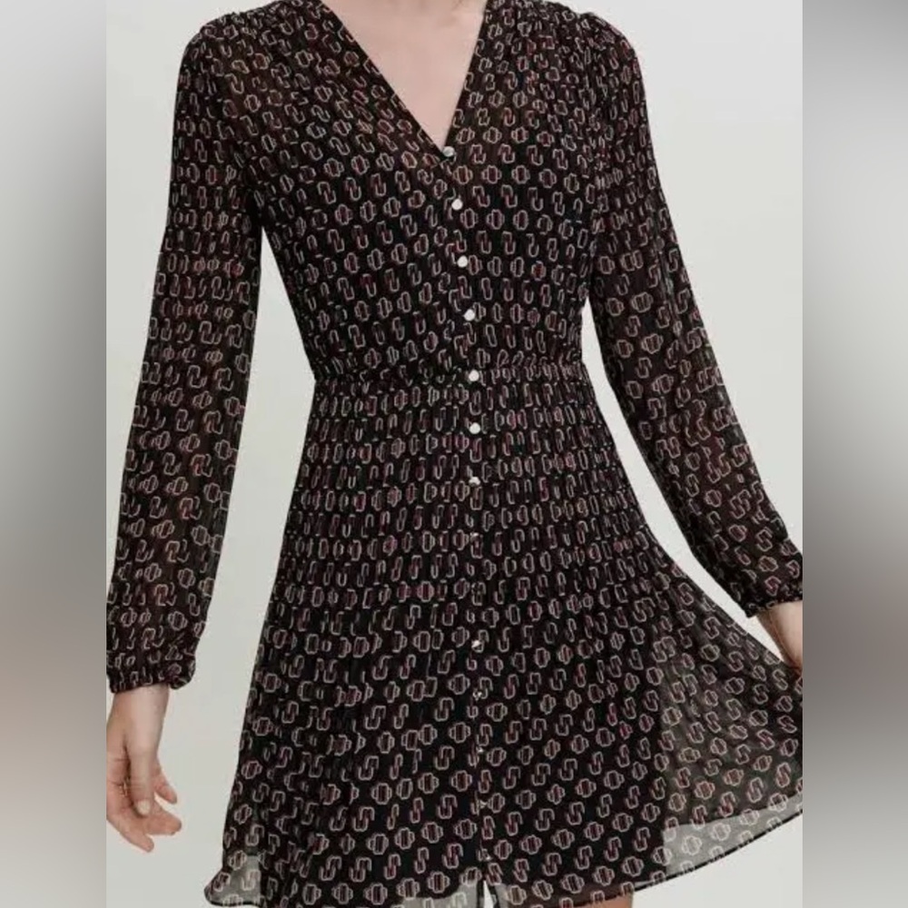 Black and Red Patterned Dress